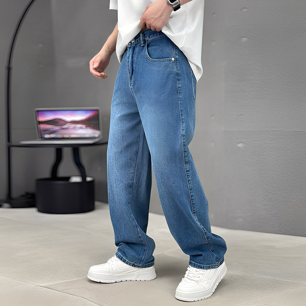 Wendell - Modische Hose mit weitem Bein