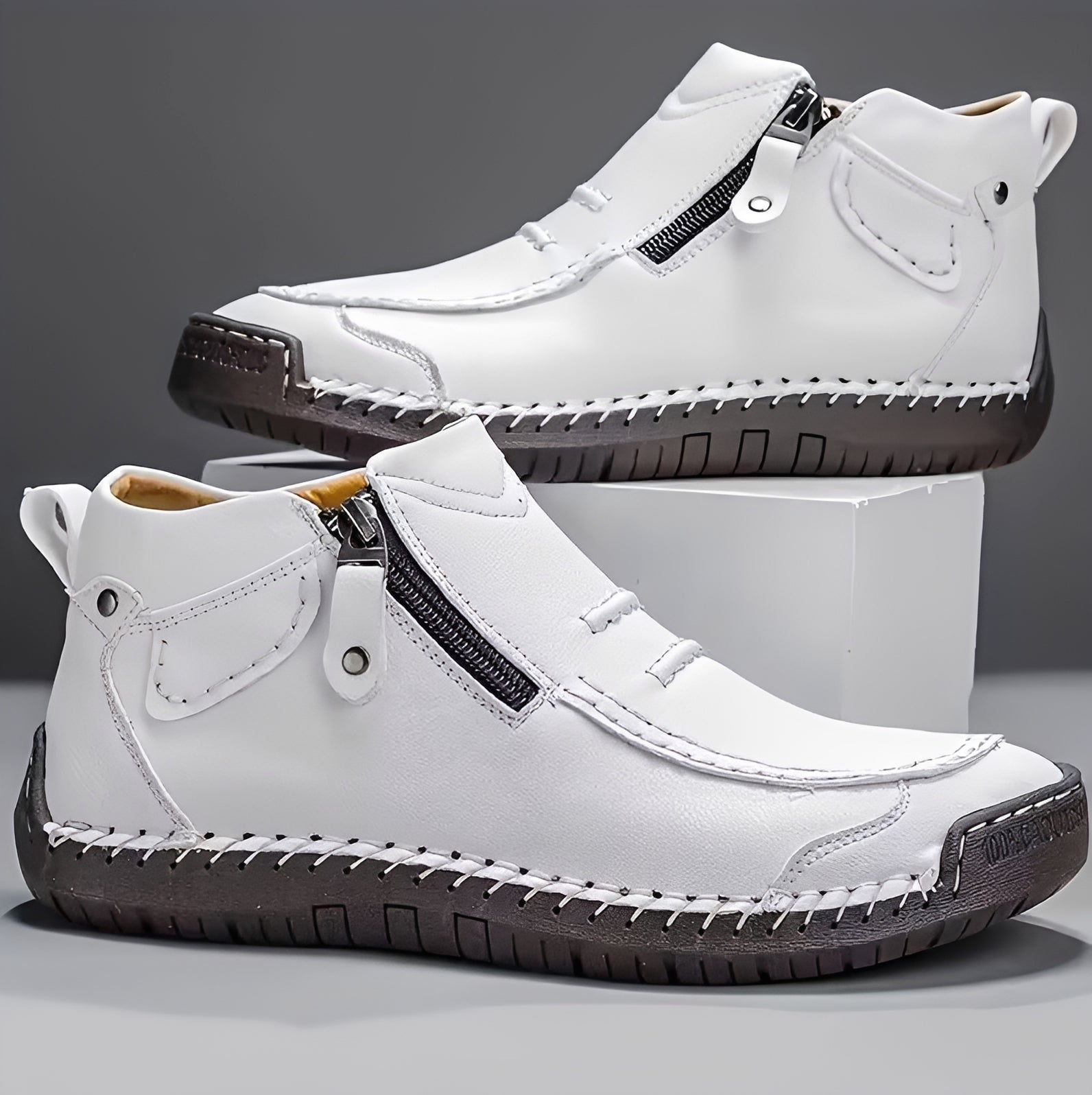 David - Stilvolle Reißverschluss-Stiefel