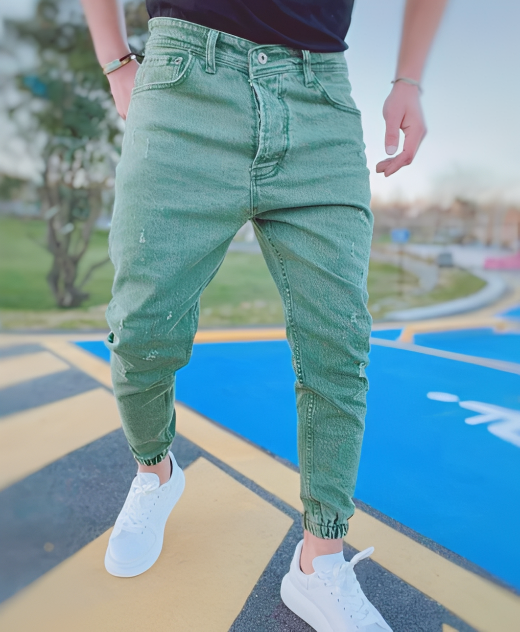 Andre - Stilvolle Herren-Slim-Fit-Jeans mit Rissen