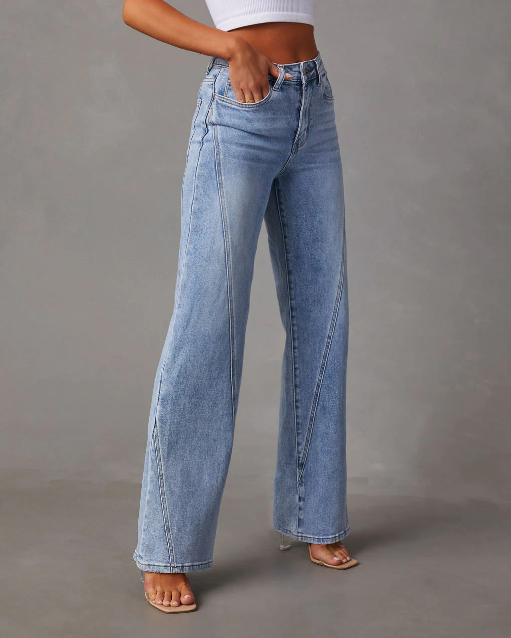 Rhian - Modische, locker geschnittene Denim-Hose