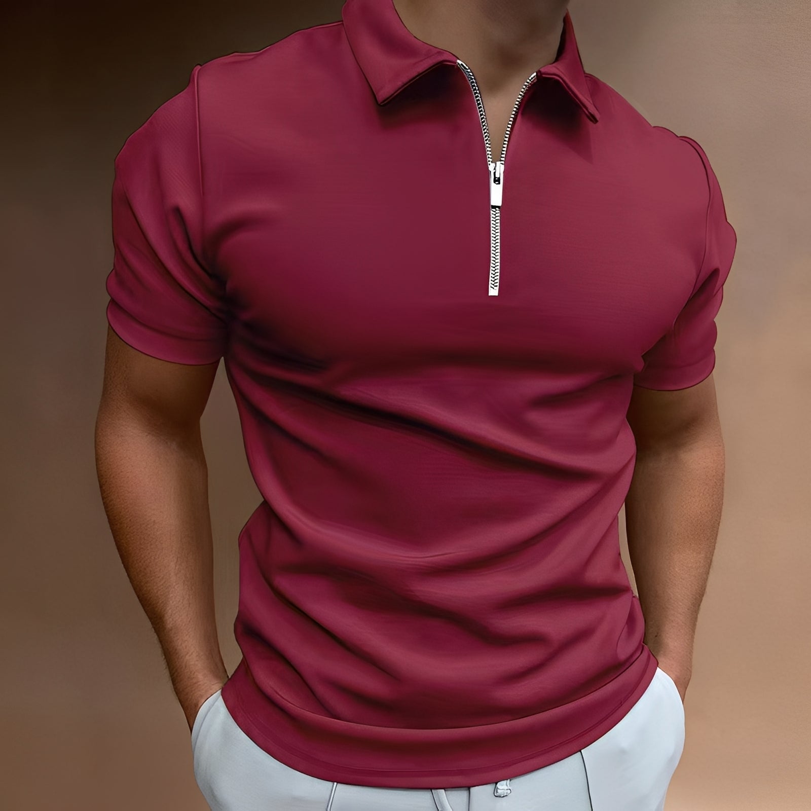 Carlos - Elegantes Herren-Polohemd mit Reißverschluss