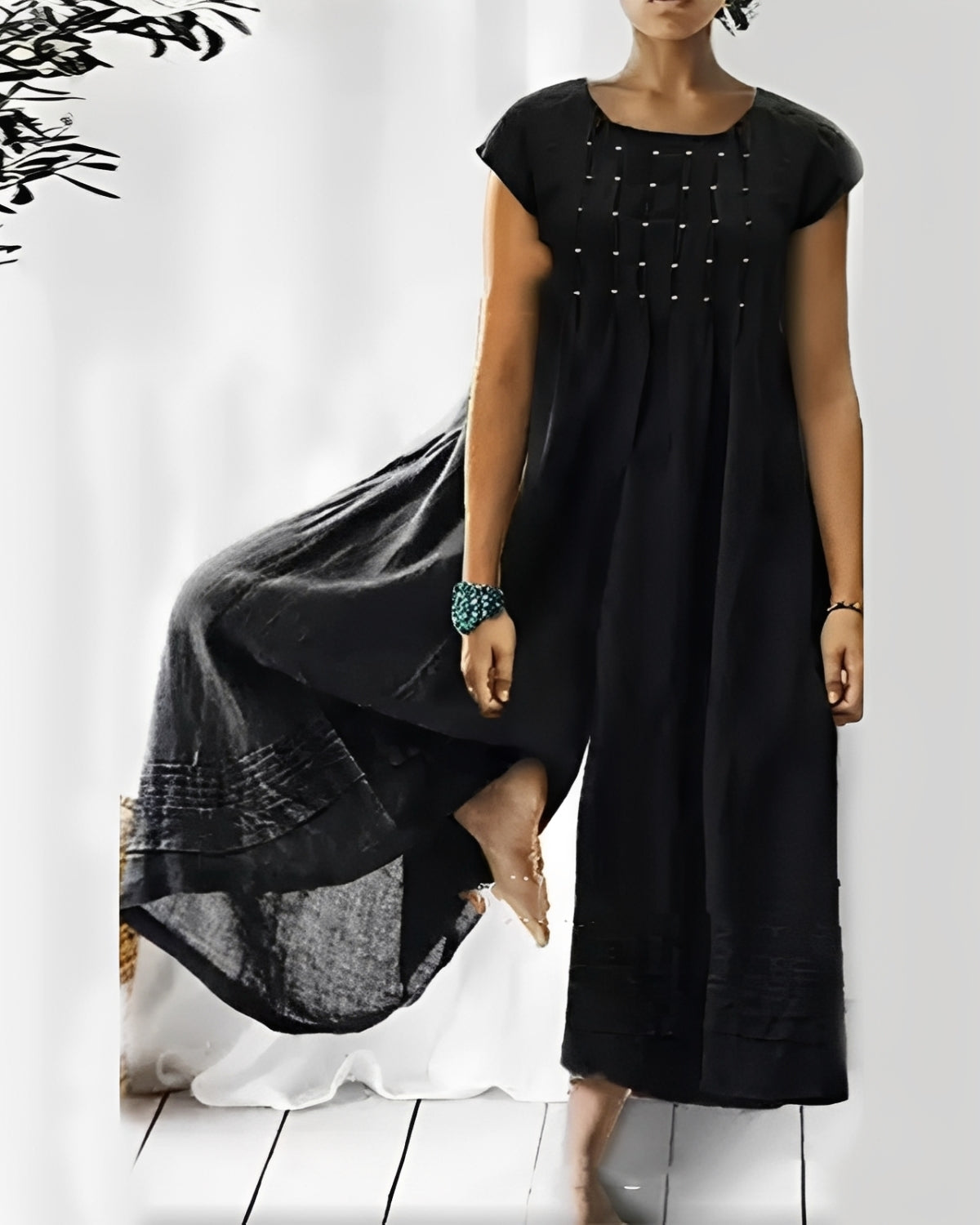 Claudia - Eleganter Jumpsuit mit kurzen Ärmeln für Damen