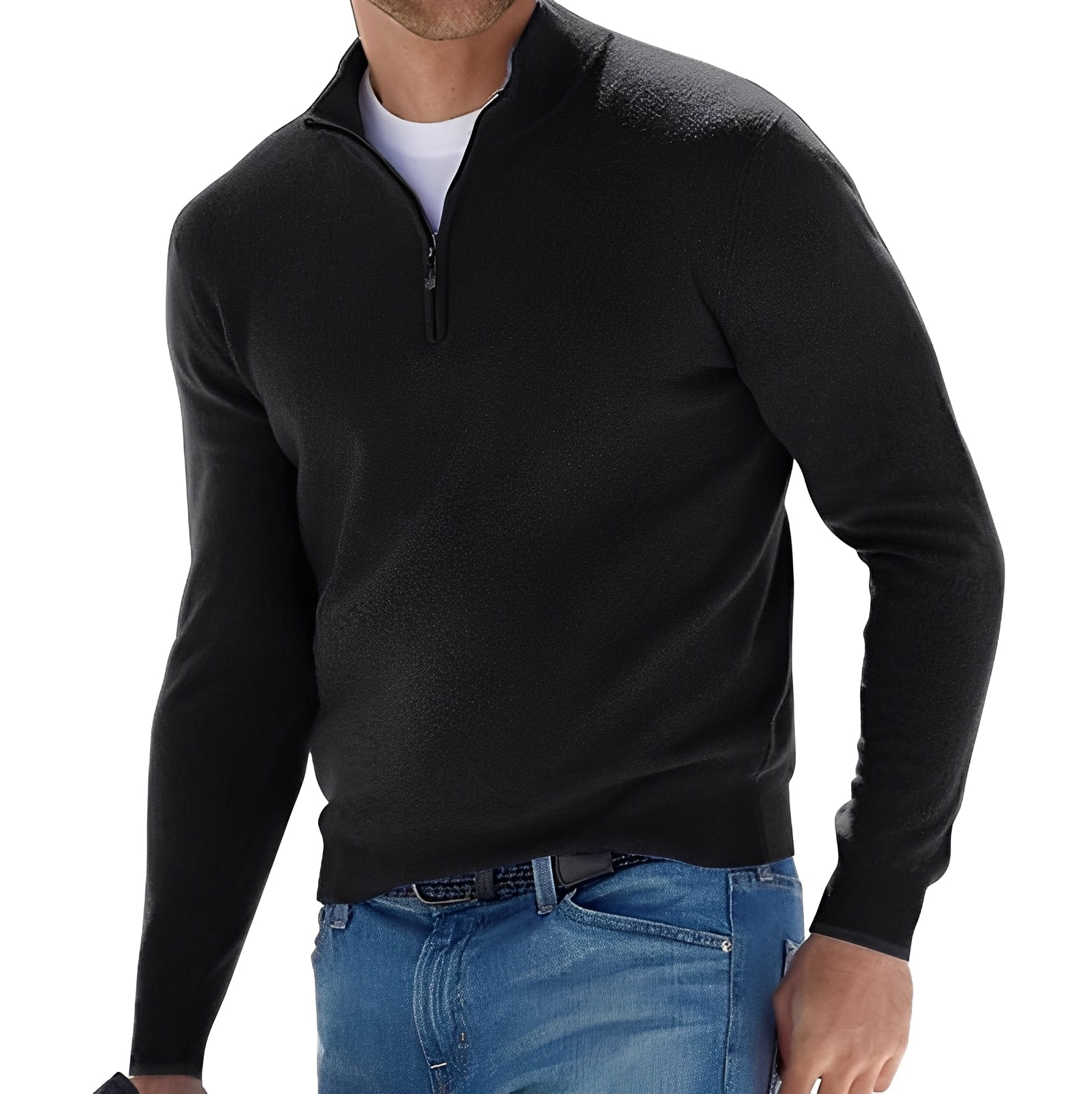 Nash - Freizeit-Sweater mit halbem Reißverschluss