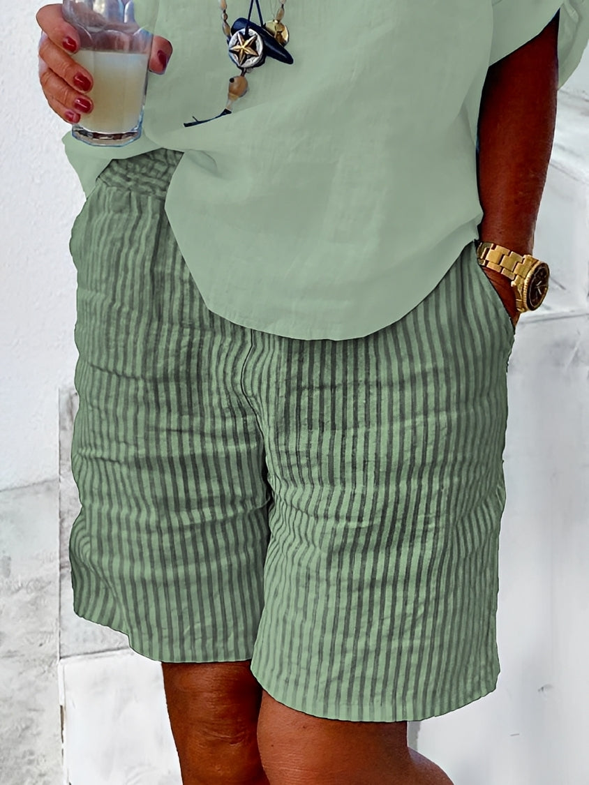 Kallie - Modische gestreifte Shorts für Damen
