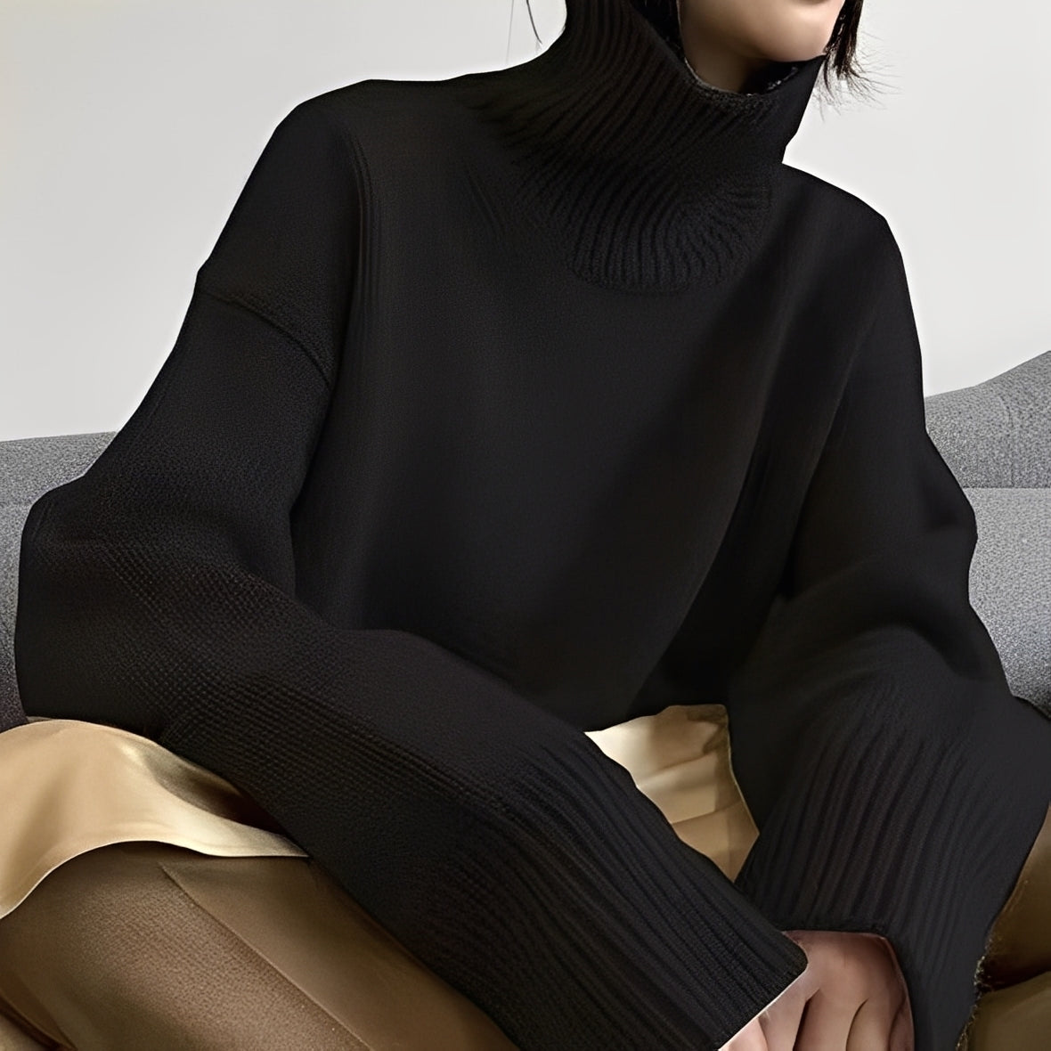 Clementine - Bequemer Damenpullover mit Rollkragen