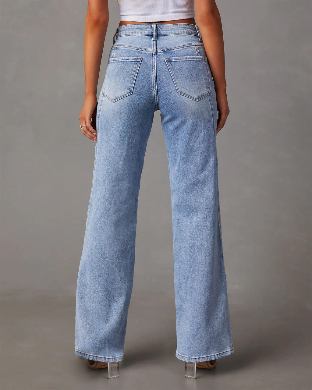 Rhian - Modische, locker geschnittene Denim-Hose