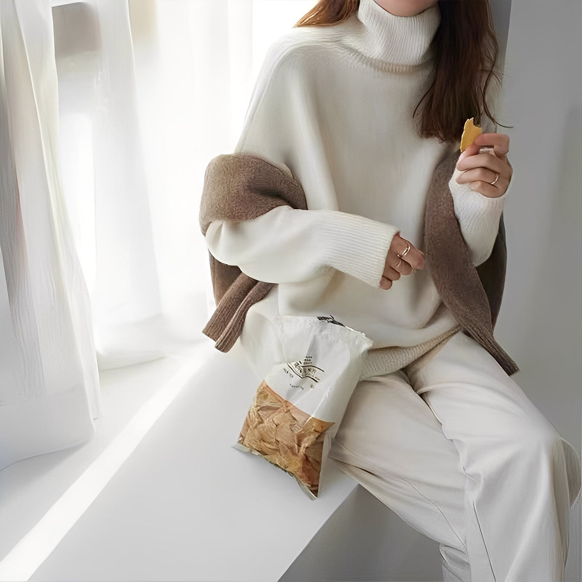 Clementine - Bequemer Damenpullover mit Rollkragen