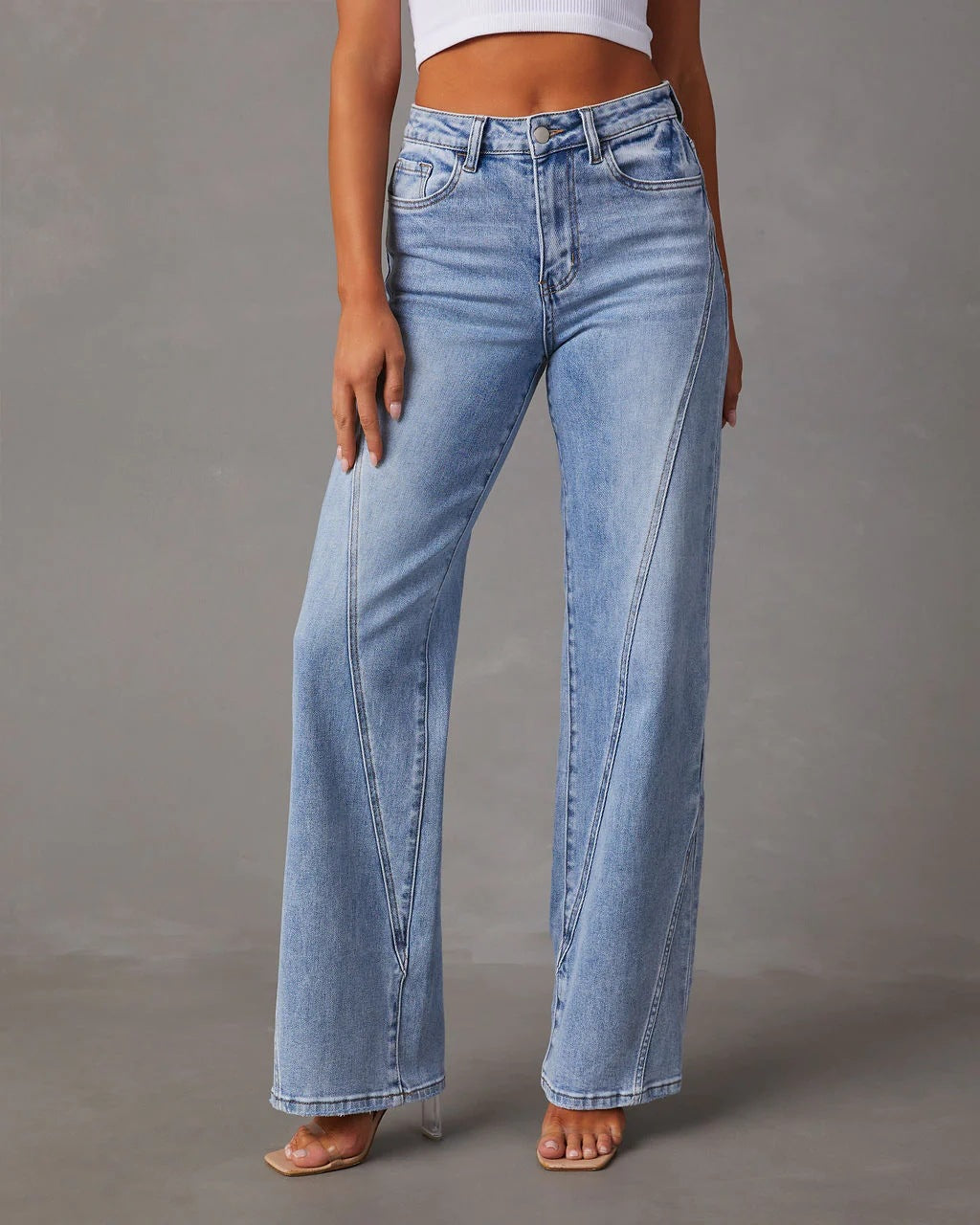 Rhian - Modische, locker geschnittene Denim-Hose