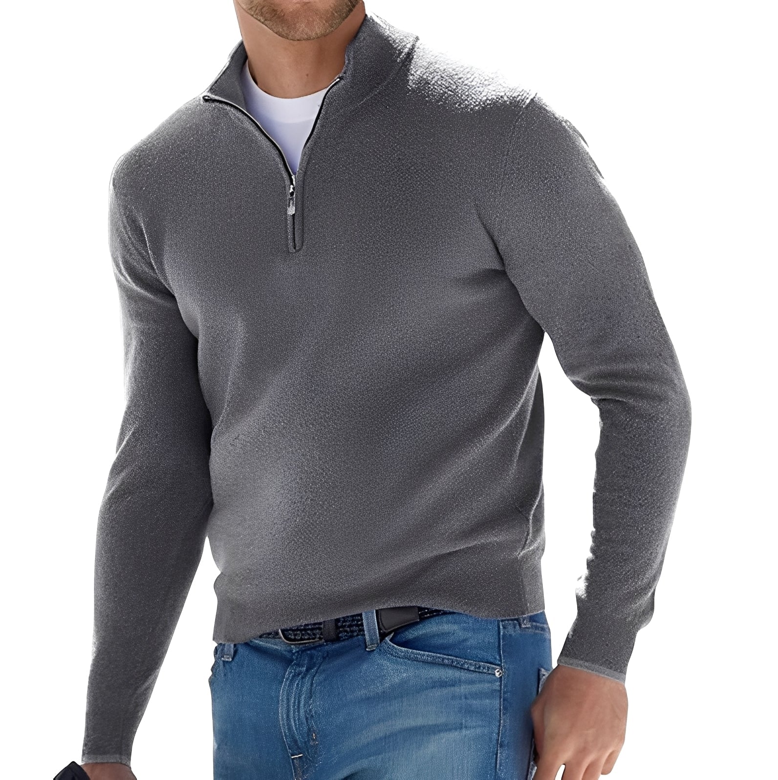 Nash - Freizeit-Sweater mit halbem Reißverschluss