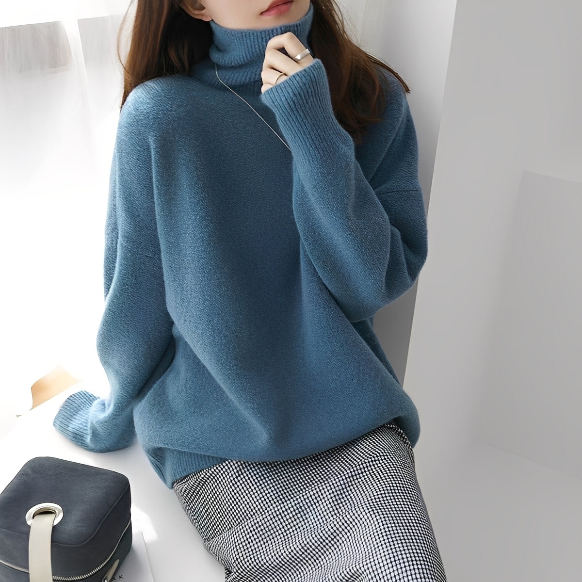 Clementine - Bequemer Damenpullover mit Rollkragen
