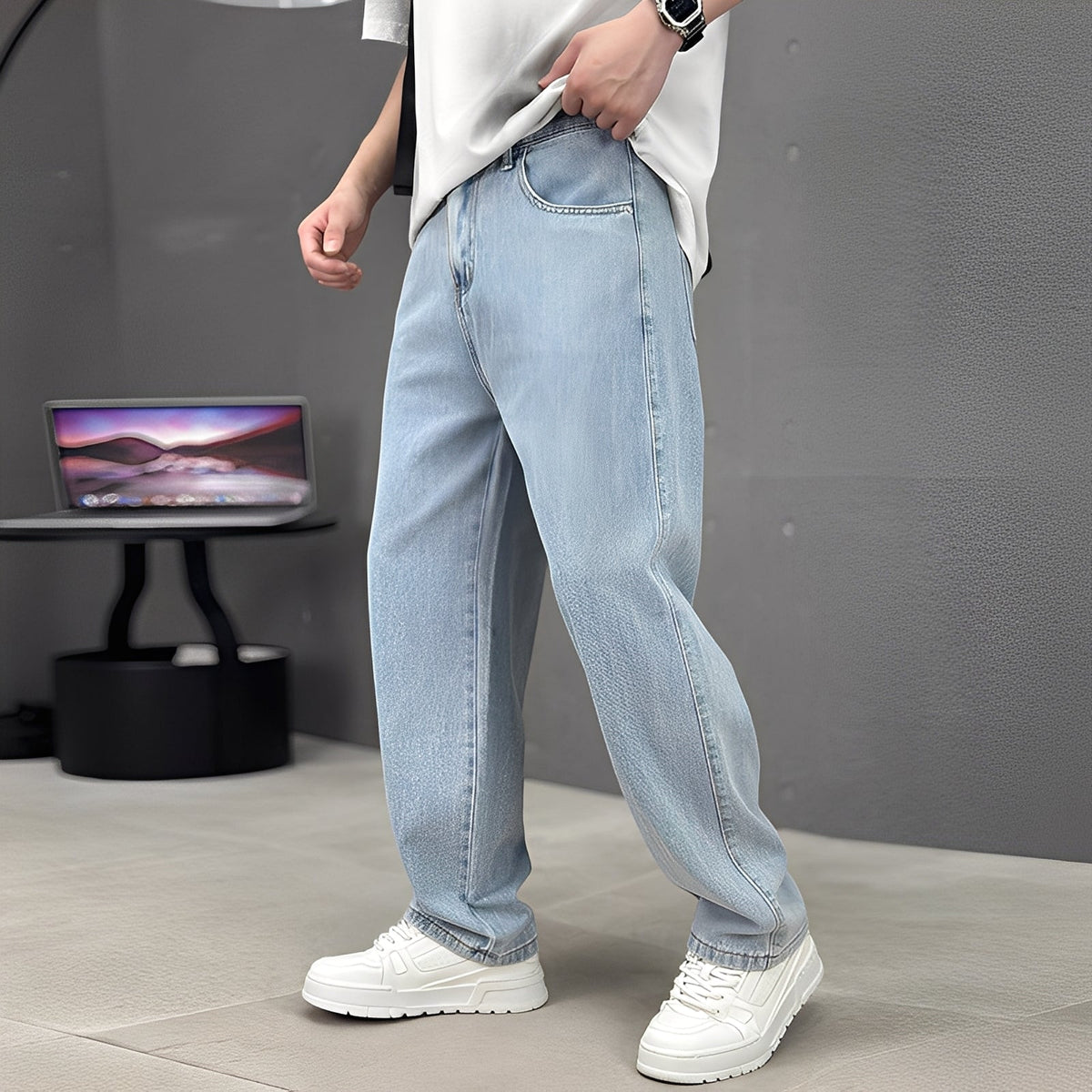 Wendell - Modische Hose mit weitem Bein