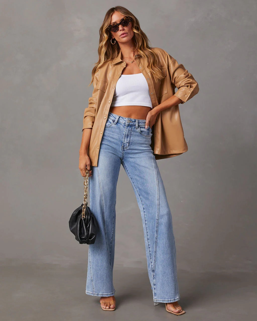 Rhian - Modische, locker geschnittene Denim-Hose