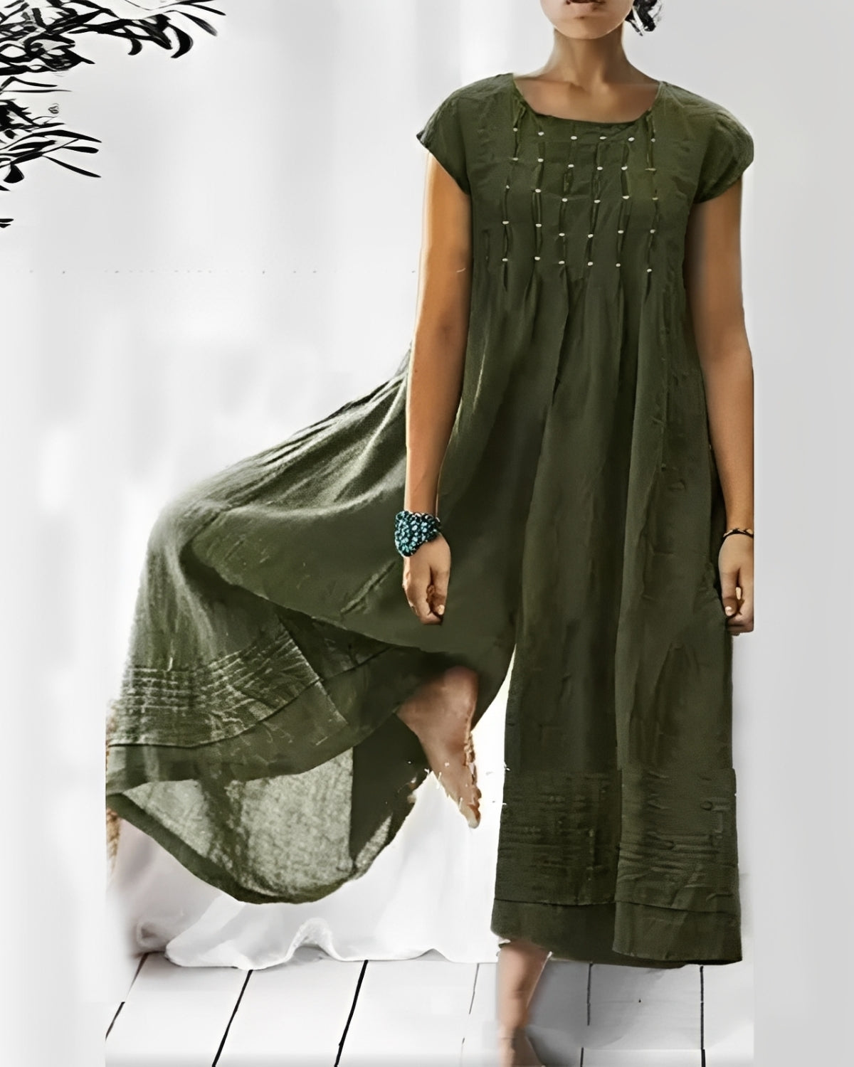 Claudia - Eleganter Jumpsuit mit kurzen Ärmeln für Damen