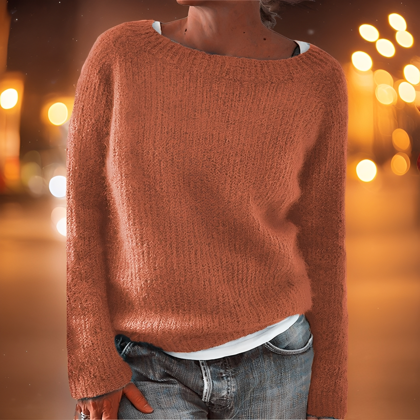 Abeeha - Damenpullover mit entspannter Passform