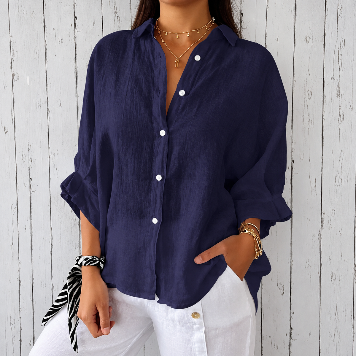 Madison - Elegante Bluse mit klassischem Schnitt und Knöpfen