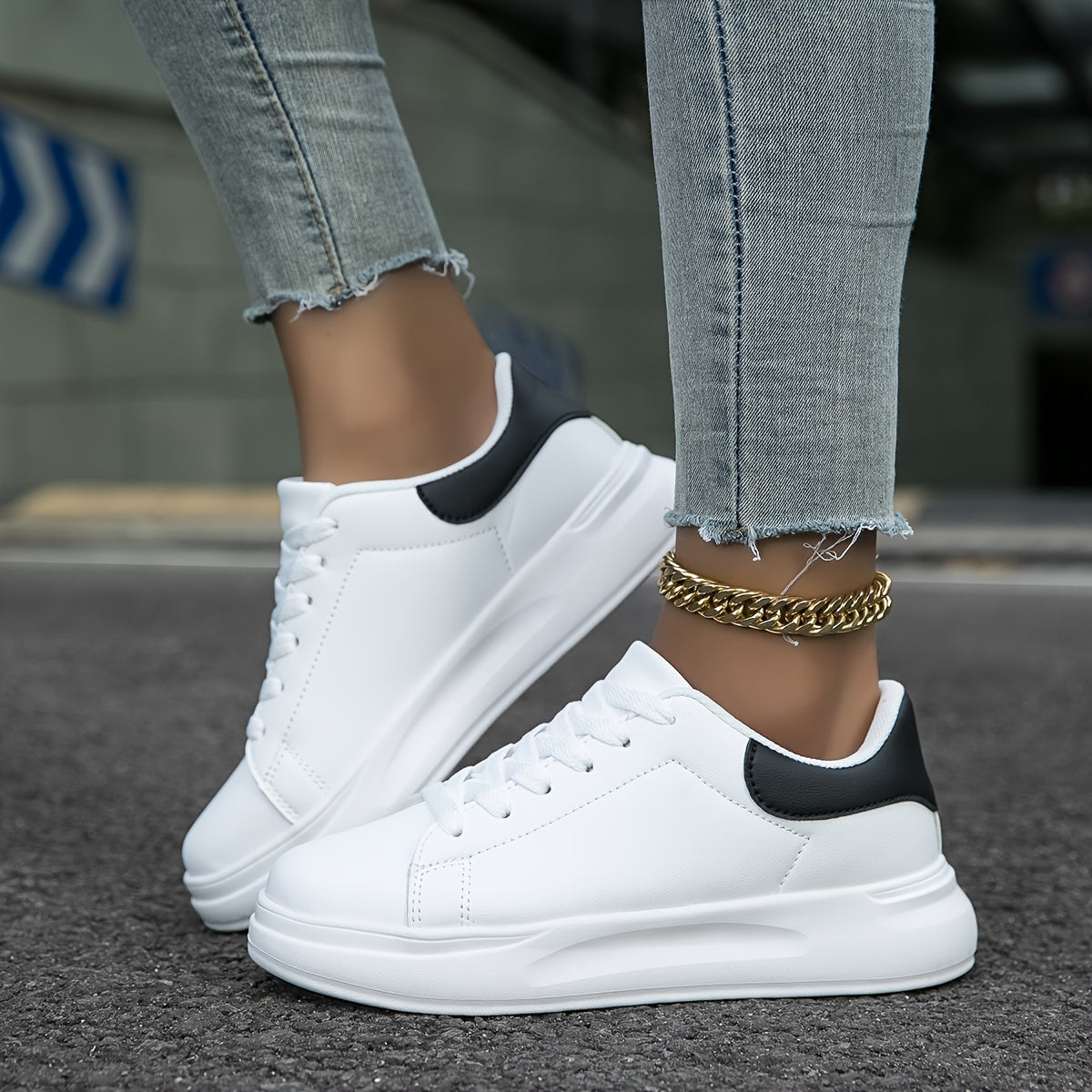 Layla - Weiße Damensneaker für den Alltag
