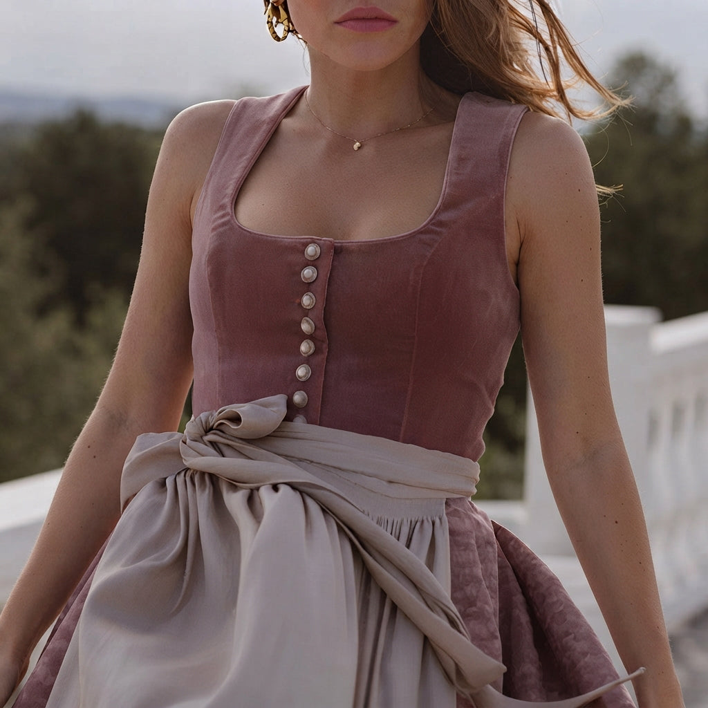 Greta - Schickes Dirndl mit kantigem Ausschnitt