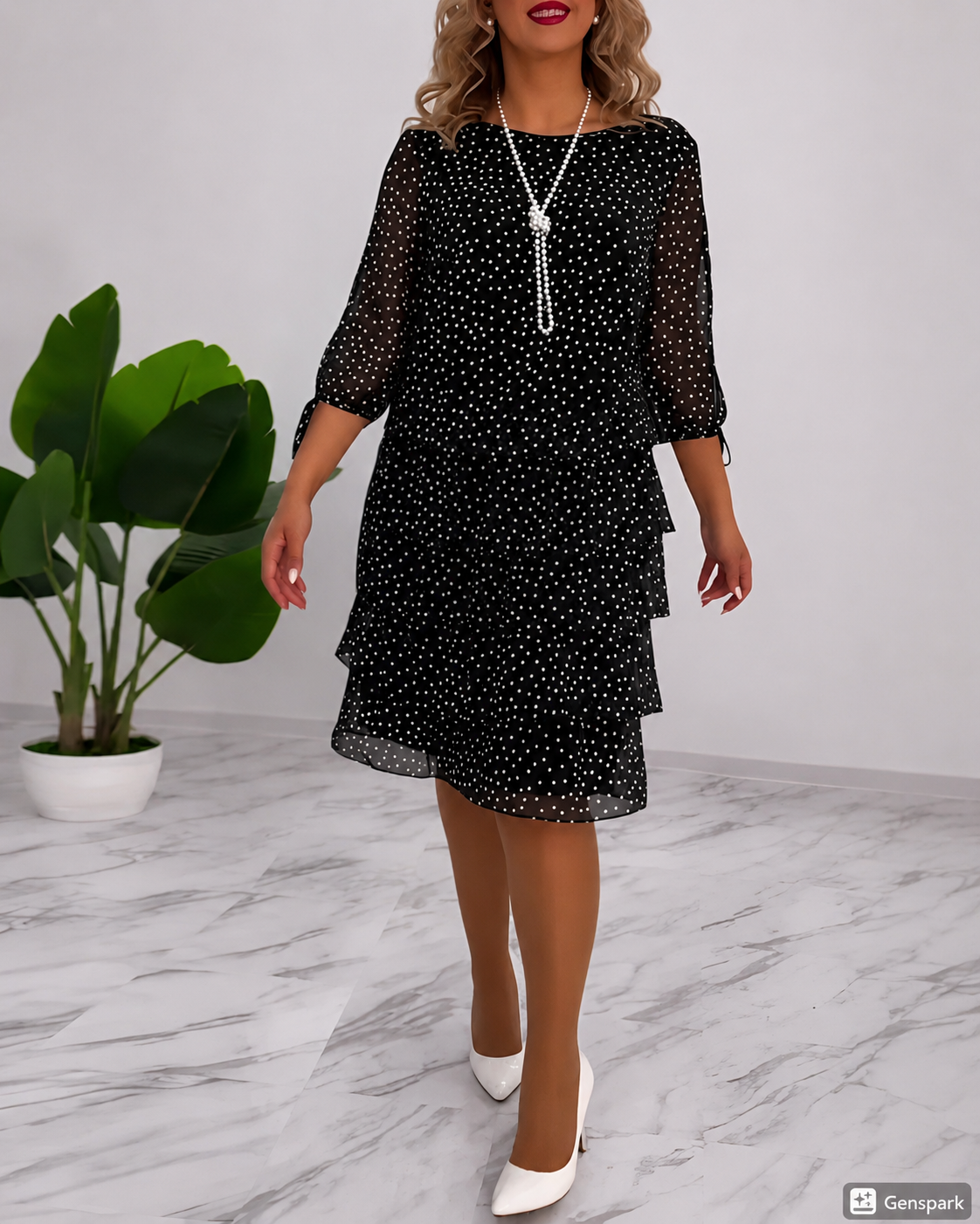 Carey - Stilvolles Kleid mit Polka-Dots