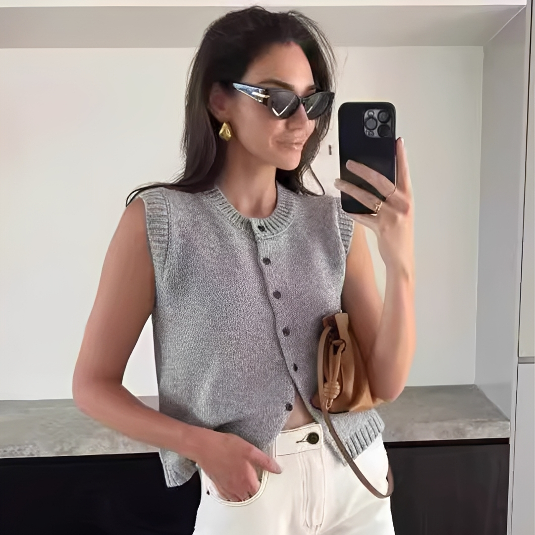 Vevian - Lässiges Button-Up-Top