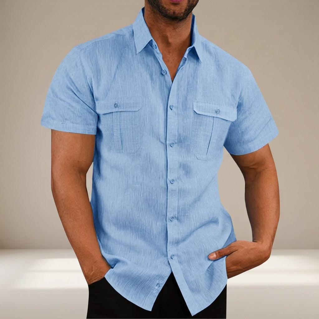 Lewys - Lässiges Button-Down-Poloshirt