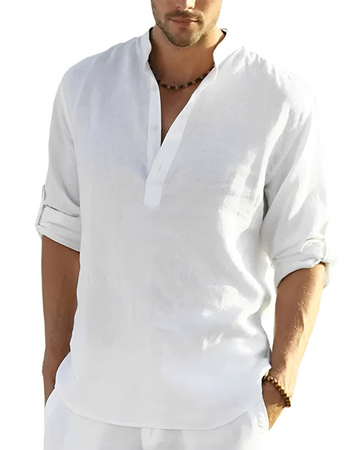 Tristan - Bequemes Shirt mit V-Ausschnitt