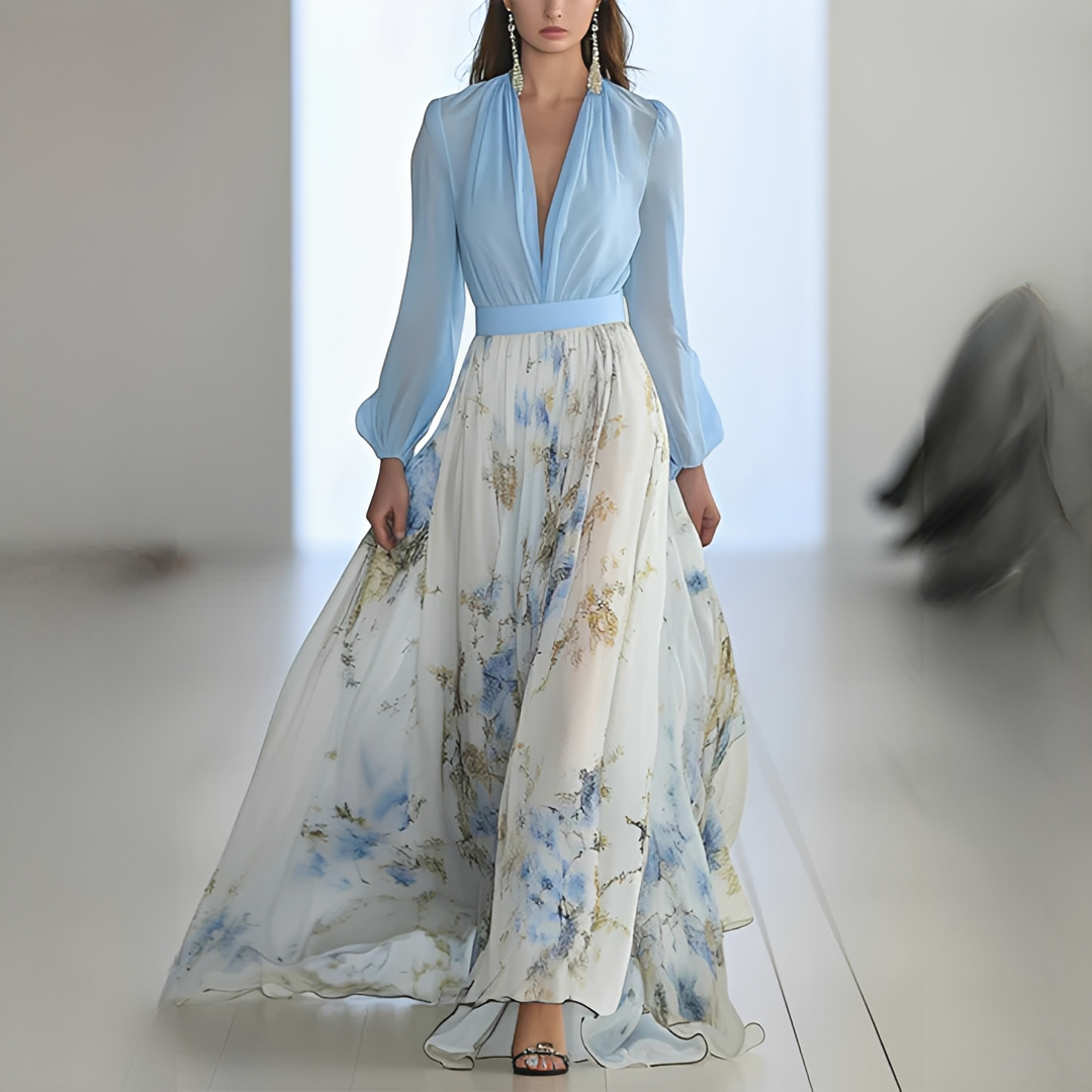 Mitchellie - Schickes Damenkleid mit V-Ausschnitt