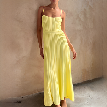Pheobie - Elegantes Falten-Midikleid