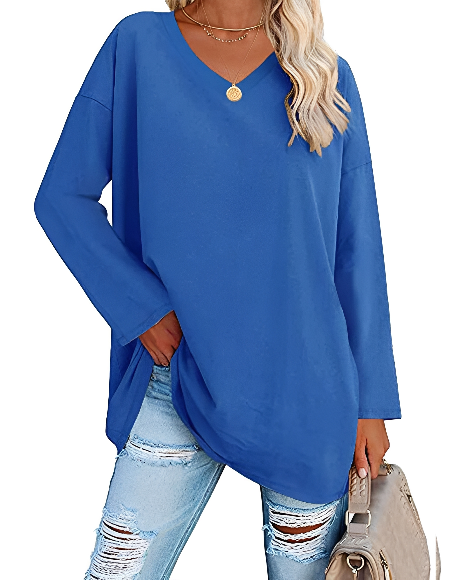 Kendra - Modisches V-Ausschnitt-Shirt mit lockerer Passform