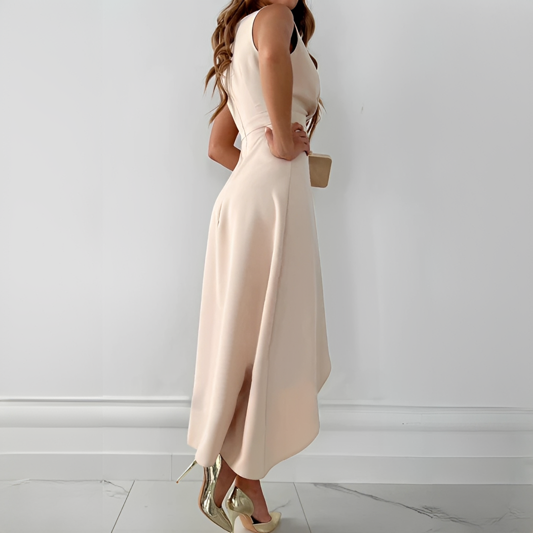 Alemarie - Elegantes ärmelloses Damen-Wickelkleid