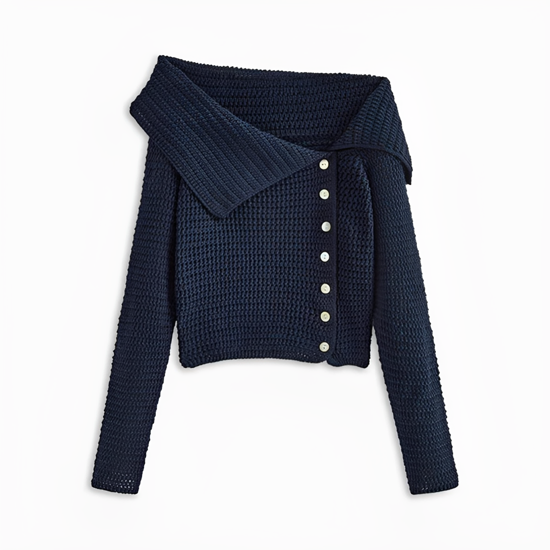 Ginalyn - Asymmetrischer Ein-Schulter-Pullover