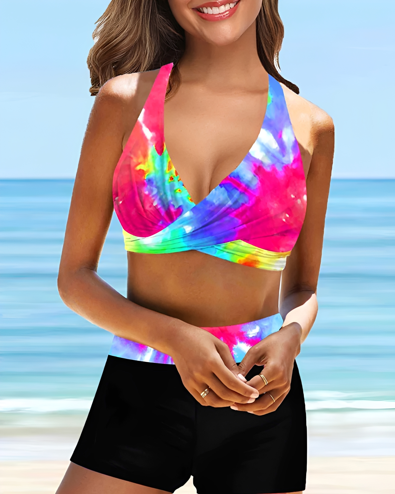 Maja - Neckholder-Kreuz-Bikini-Set