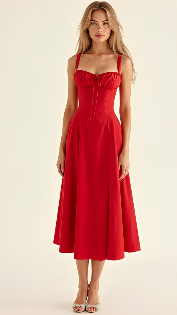 Kiana - Elegantes Midikleid mit Schlitz