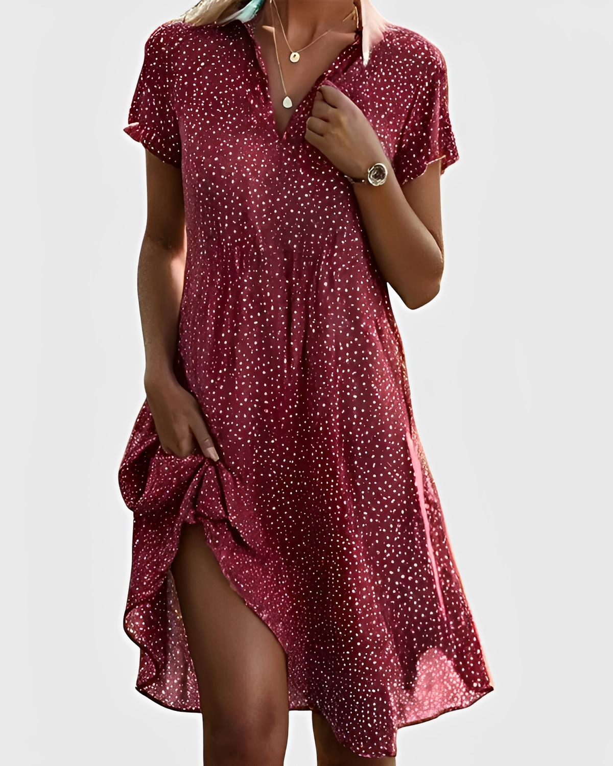 Vivella - Schickes Midikleid mit V-Ausschnitt