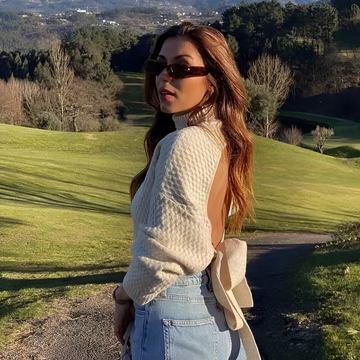 Adelyn - Modischer Pullover mit Bindeband