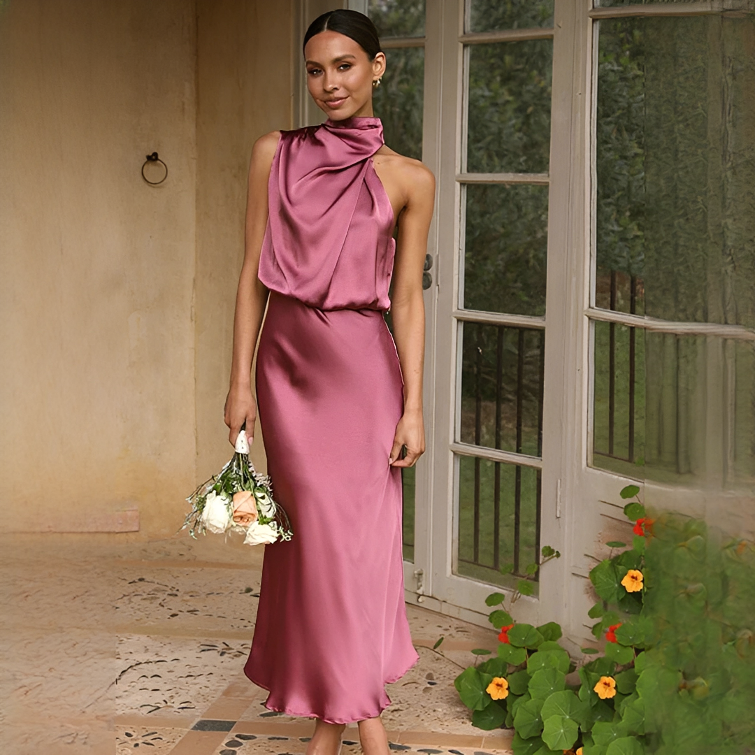 Juliana - Elegantes schulterfreies Neckholder-Kleid