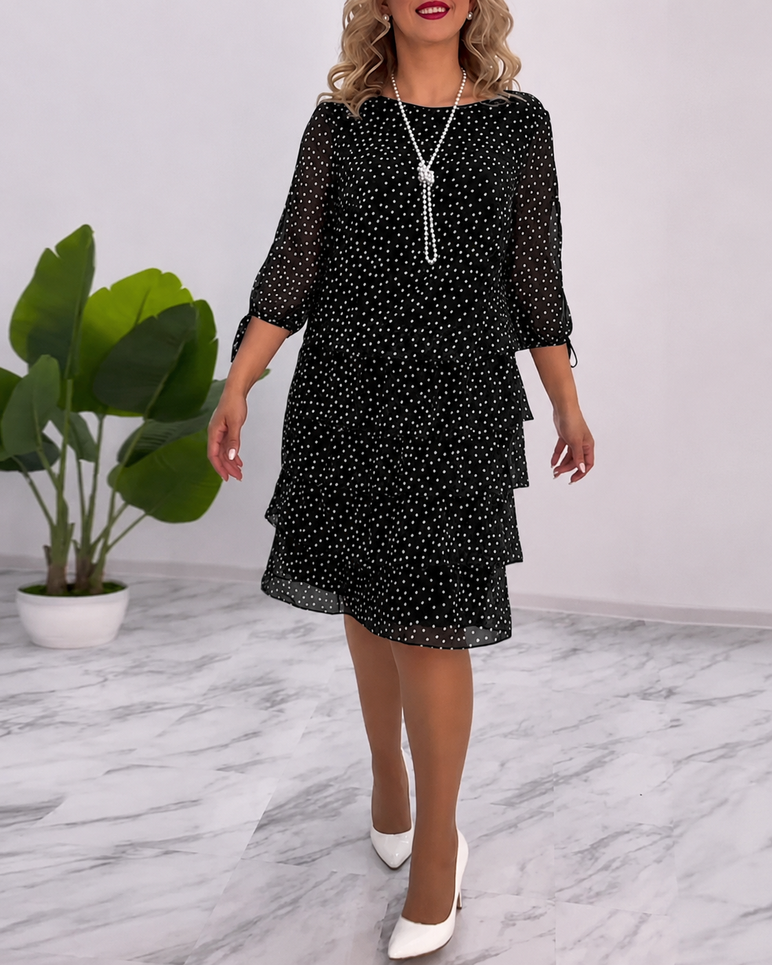 Bezia - Schickes Midi-Kleid mit Schichten