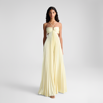 Sienna - Schickes langes Kleid mit Falten