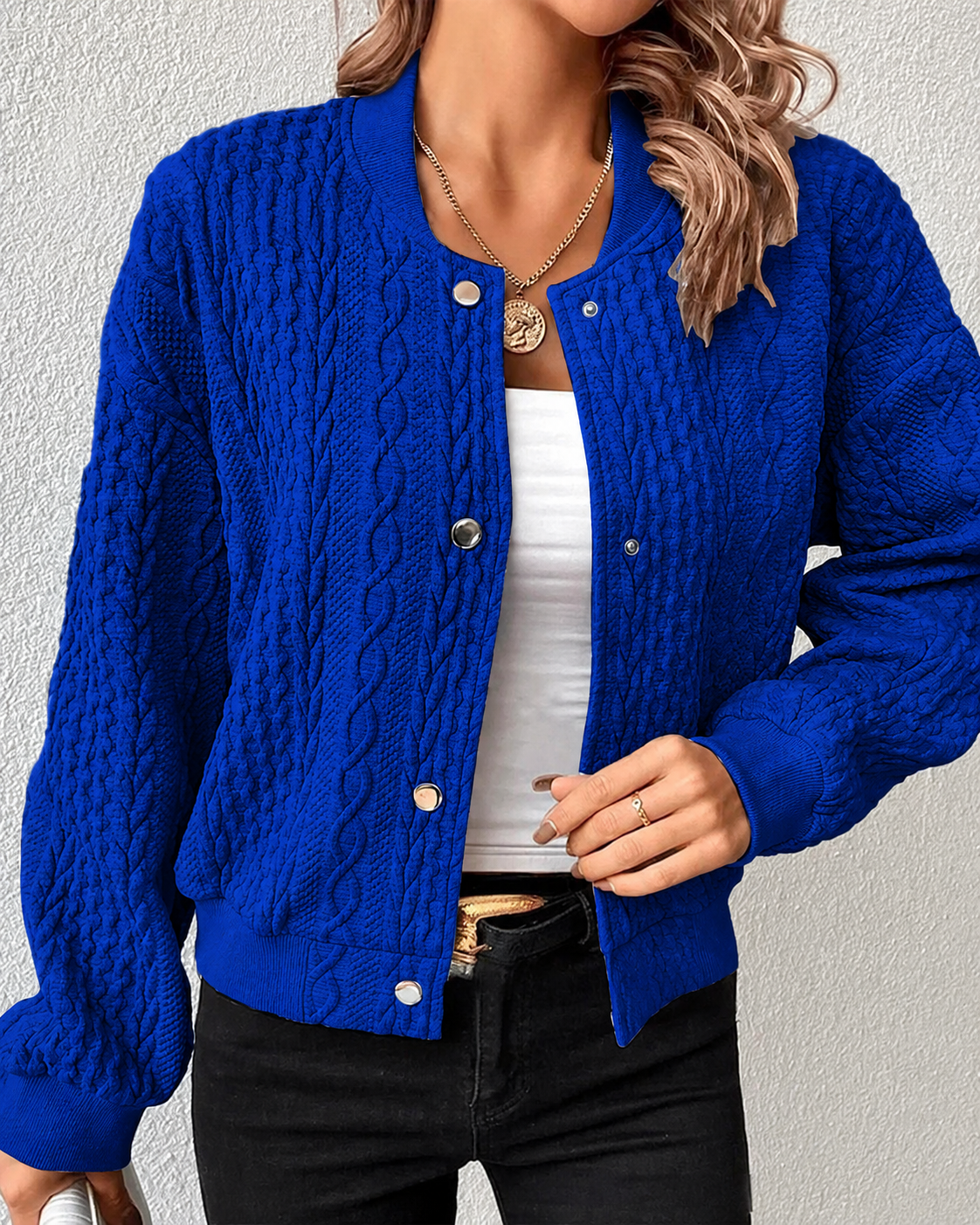 Kymbrea - Bequeme Jacke mit Knöpfen
