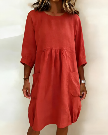 Shadia - Lockeres Lässiges Midikleid