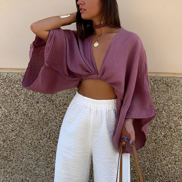 Arabella - Stilvolle Bluse mit Knoten vorne