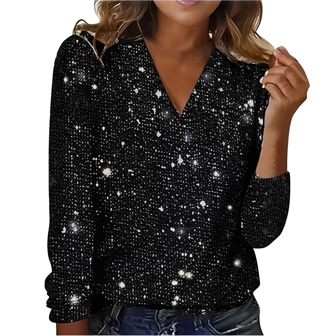 Casandra - Glänzendes modernes Damen-Top