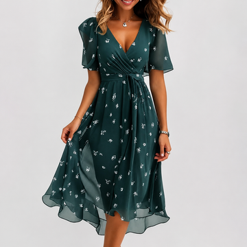Luella - Fließendes V-Ausschnitt-Midikleid