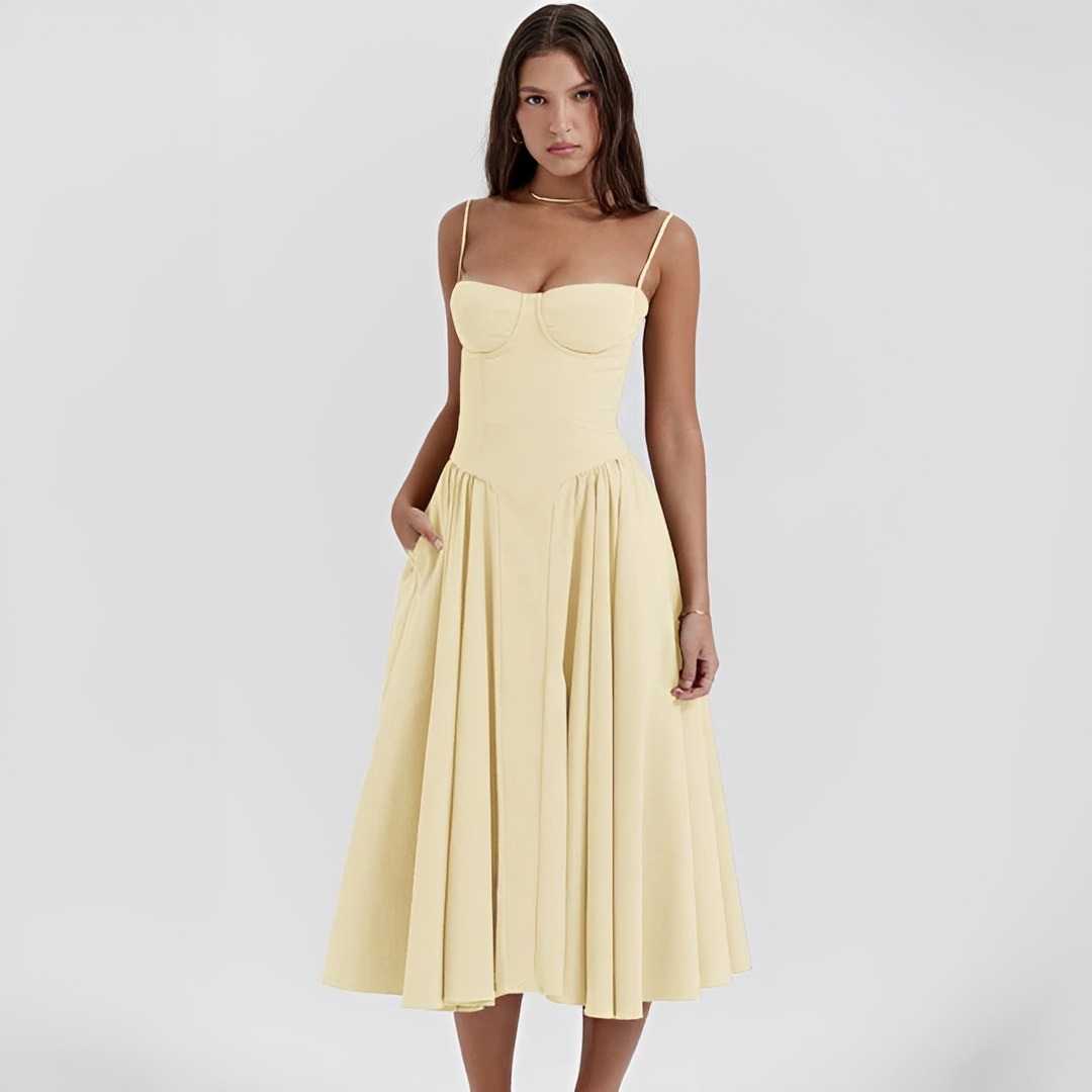 Michaela - Stilvolles und elegantes Kleid in Midi-Länge