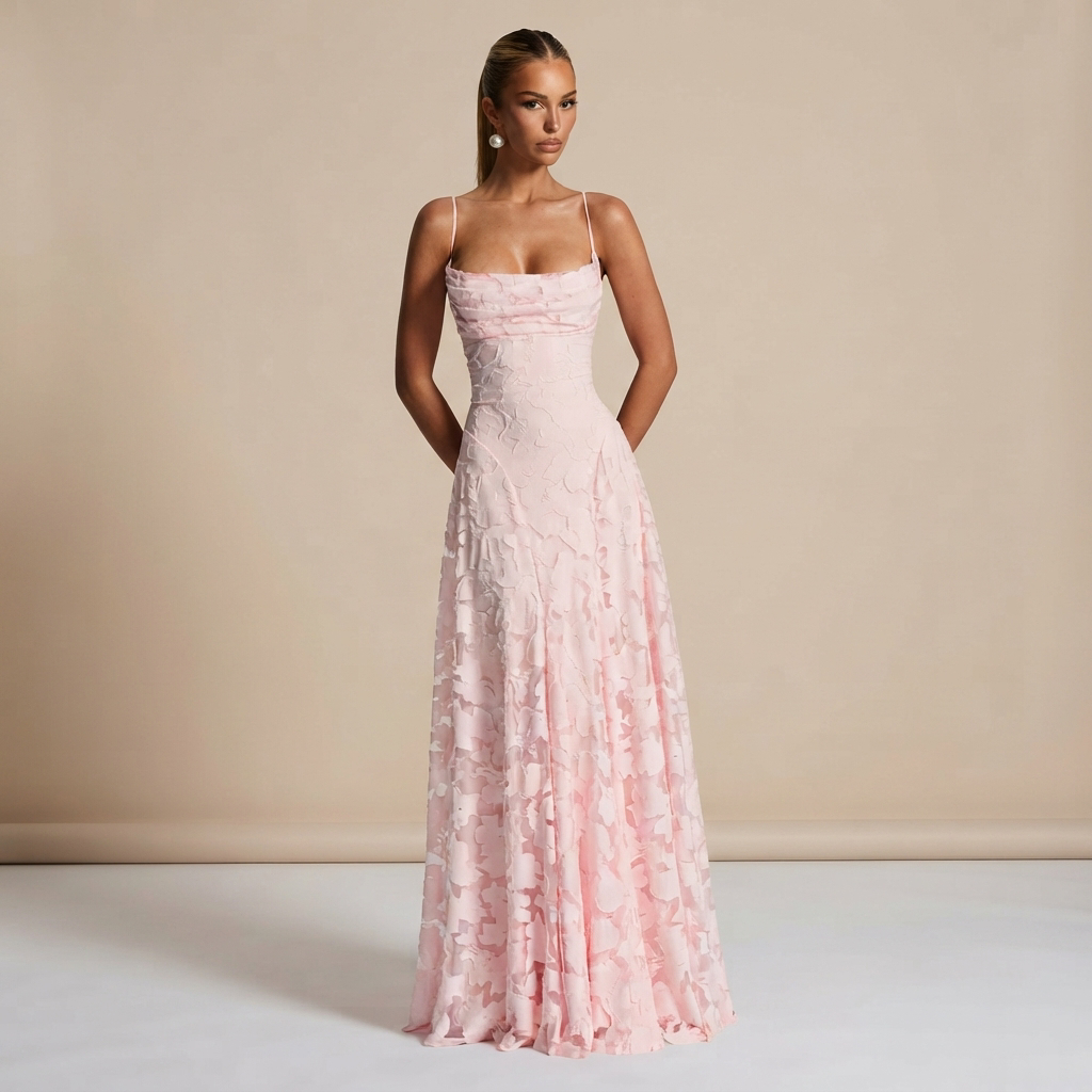 Helena - Elegantes rückenfreies Maxikleid