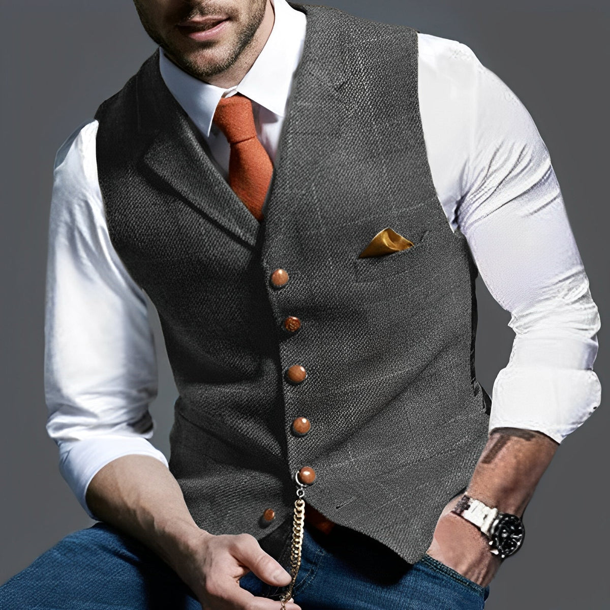 Jasper – Vintage Weste für Herren