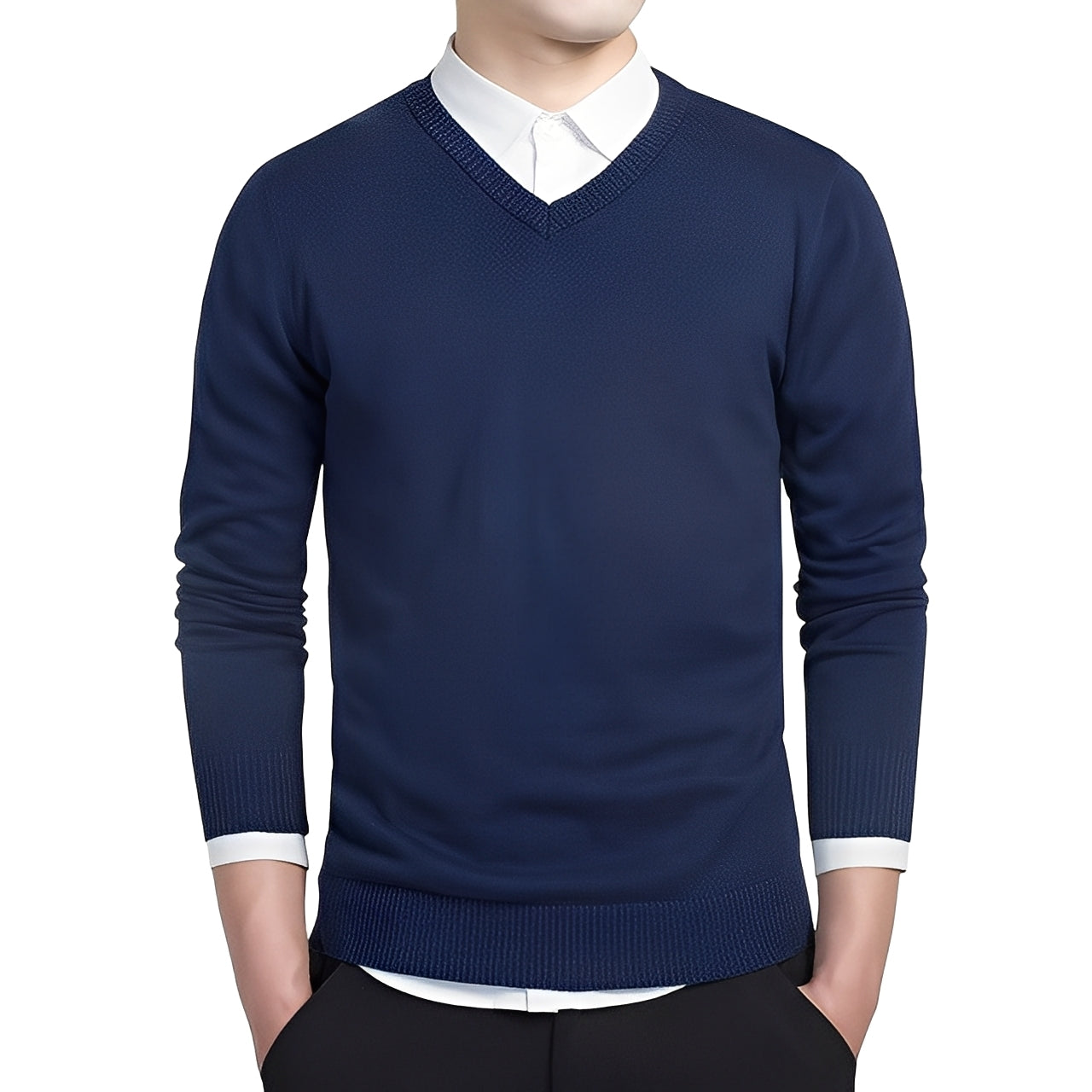 Tom - Lässiger Herrenpullover mit V-Ausschnitt