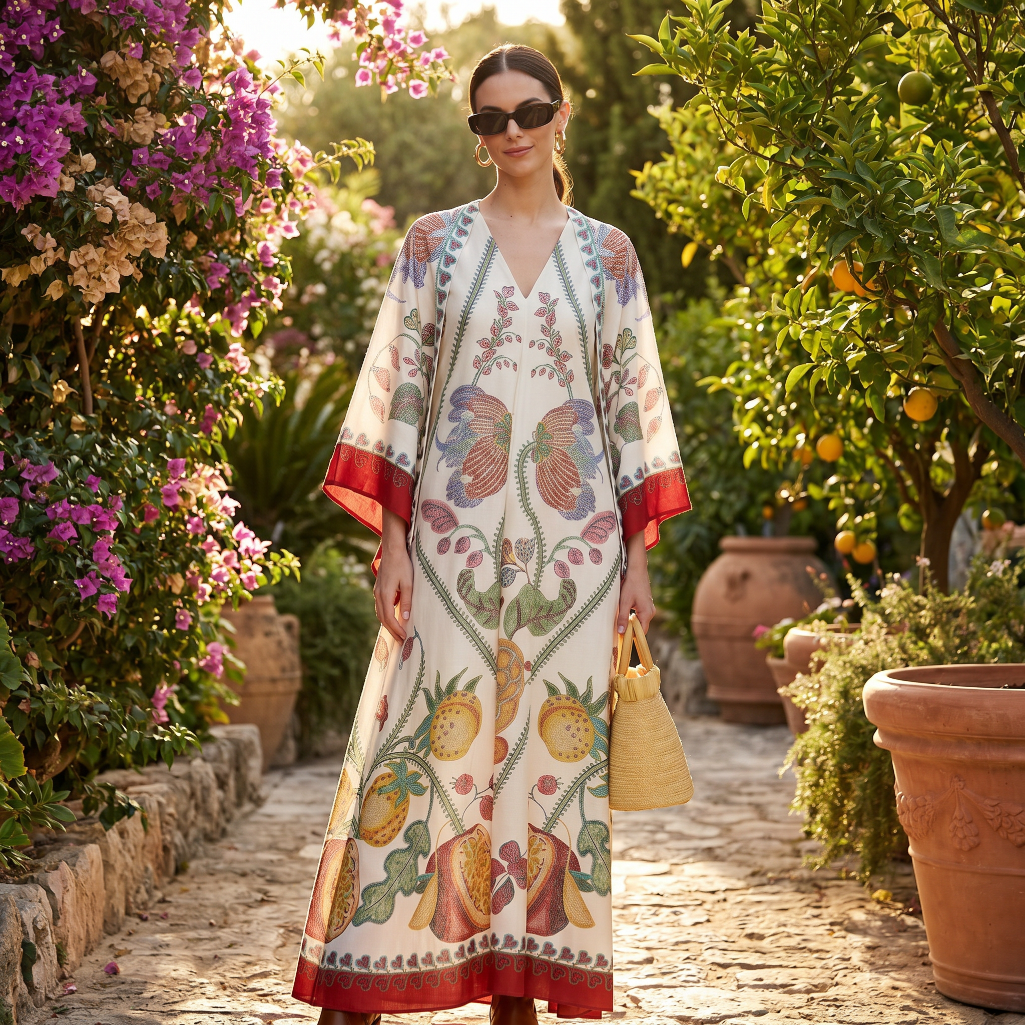 Kymbrea - Elegantes, locker geschnittenes Maxi-Kleid