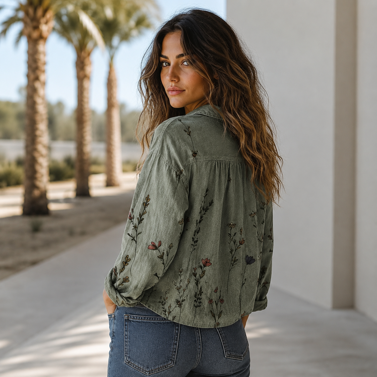 Rhoslyn - Vintage Leichte Bluse
