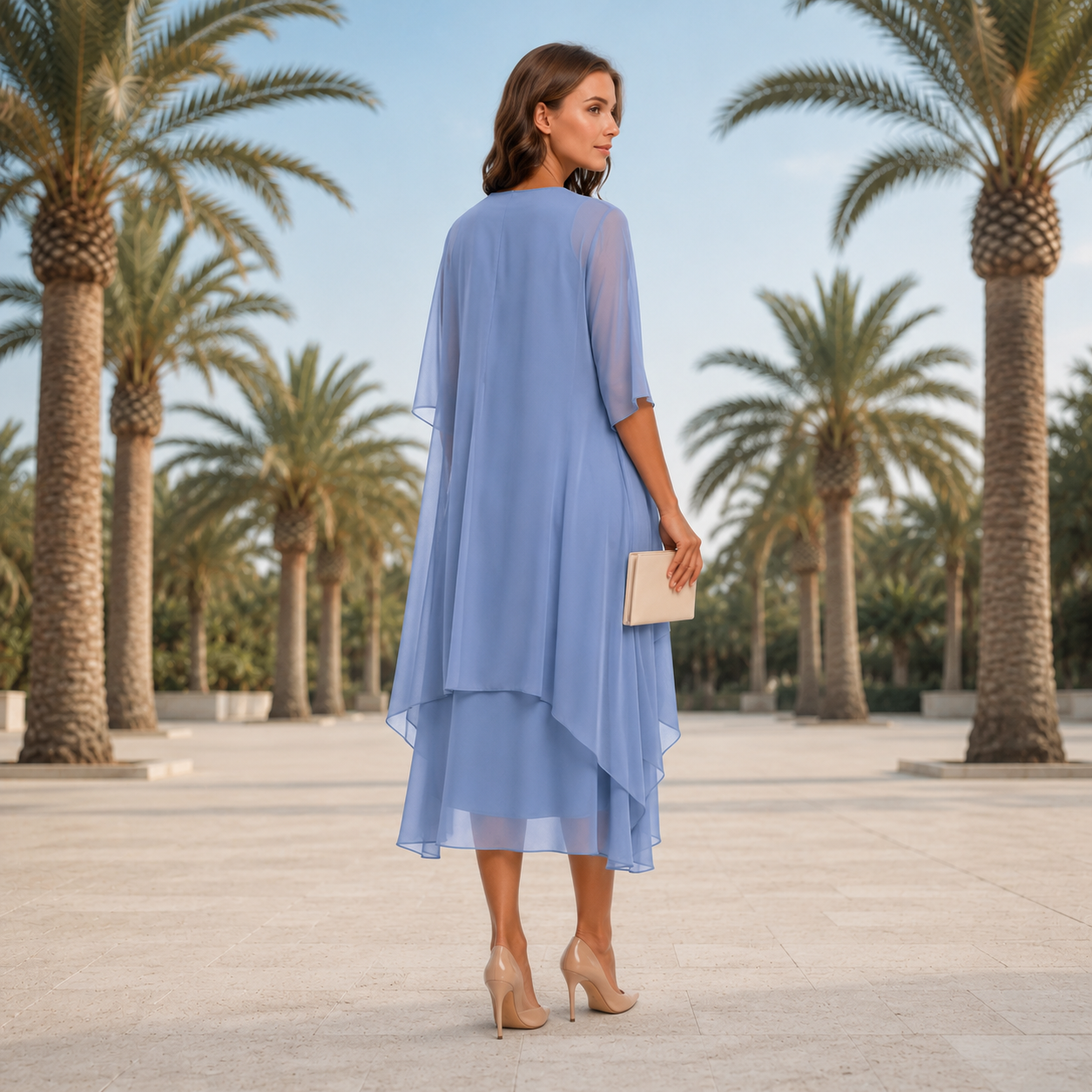 Krystal - Elegantes Zweiteiliges Midikleid