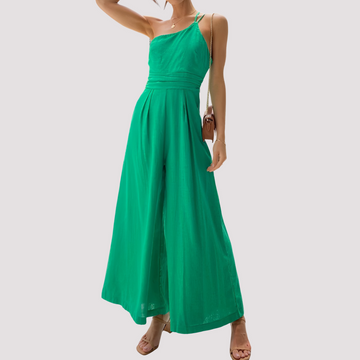 Carla - Stilvoller Ein-Schulter-Jumpsuit mit weitem Bein für Damen